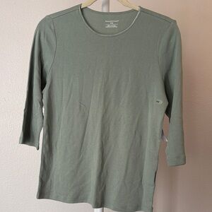 Christopher & Banks Sage Green Long Sleeve Tee